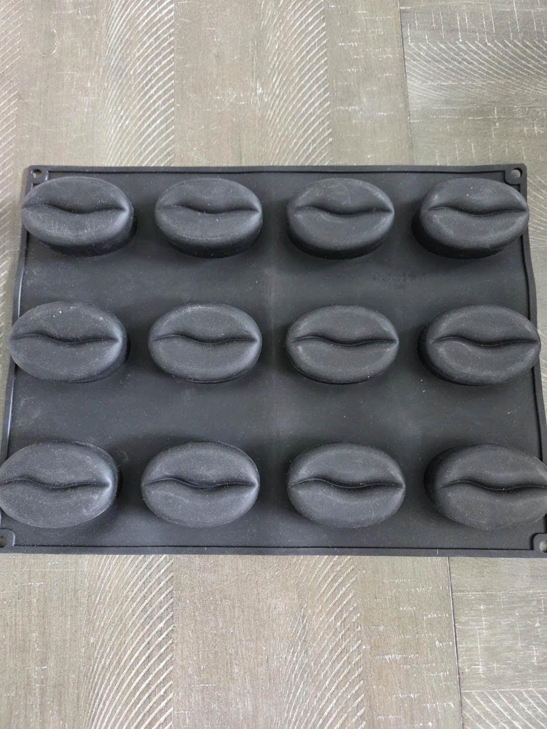 12-Cavity Silicone Coffee Bean Mold Baking Pan