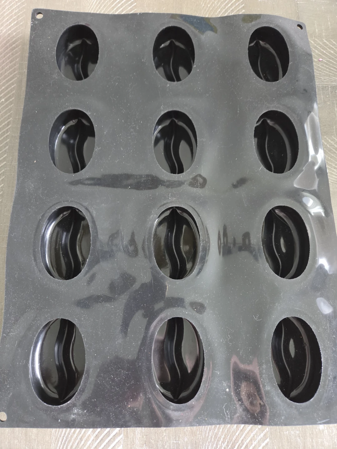 12-Cavity Silicone Coffee Bean Mold Baking Pan - photo 2