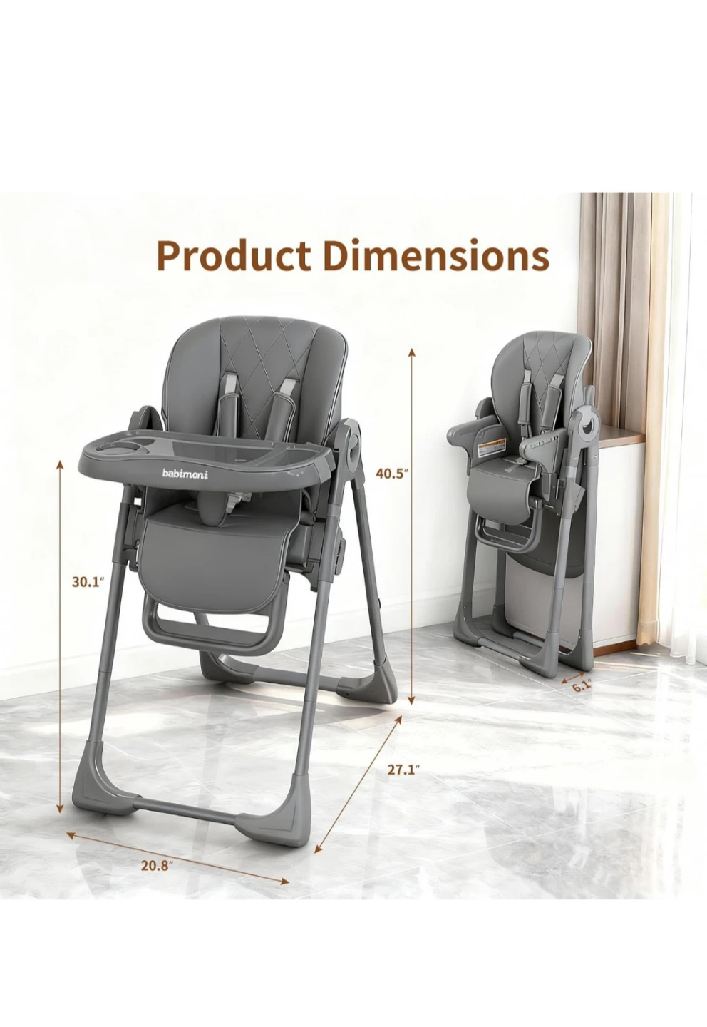 Brand new Babymoni Adjustable High Chair - photo 4