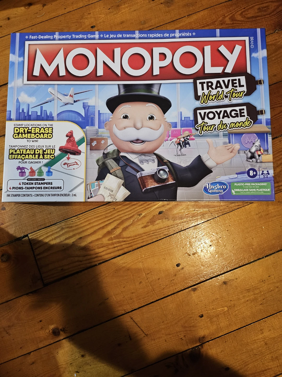 Un opened Monopoly Travel World Tour Board Game