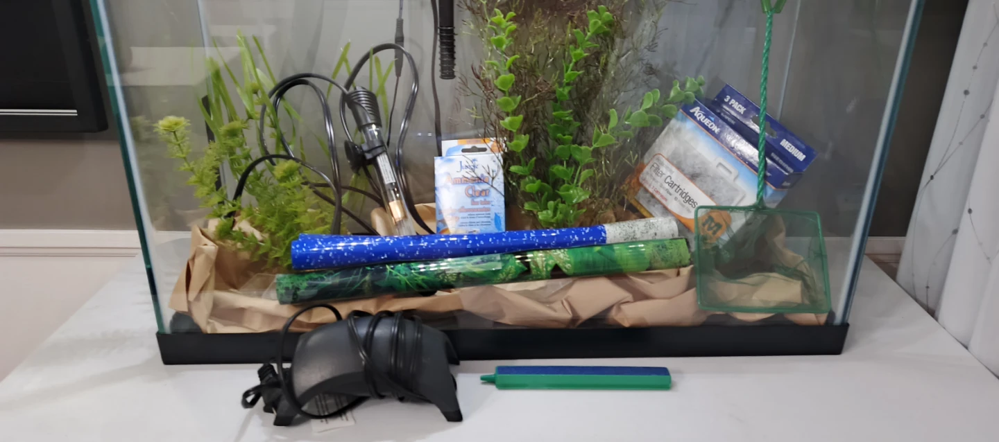 Aquarium Kit with Heater, Filter, and Accessories - photo 3