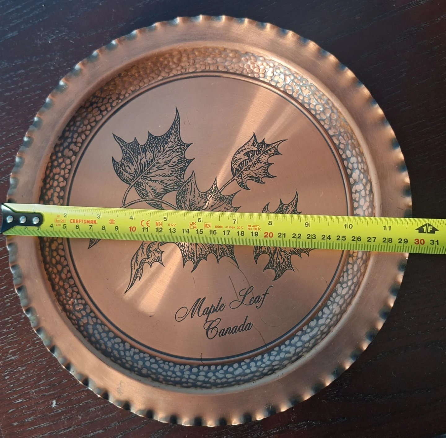 Vintage Fantasy Copperware Serving Tray Plate - photo 3