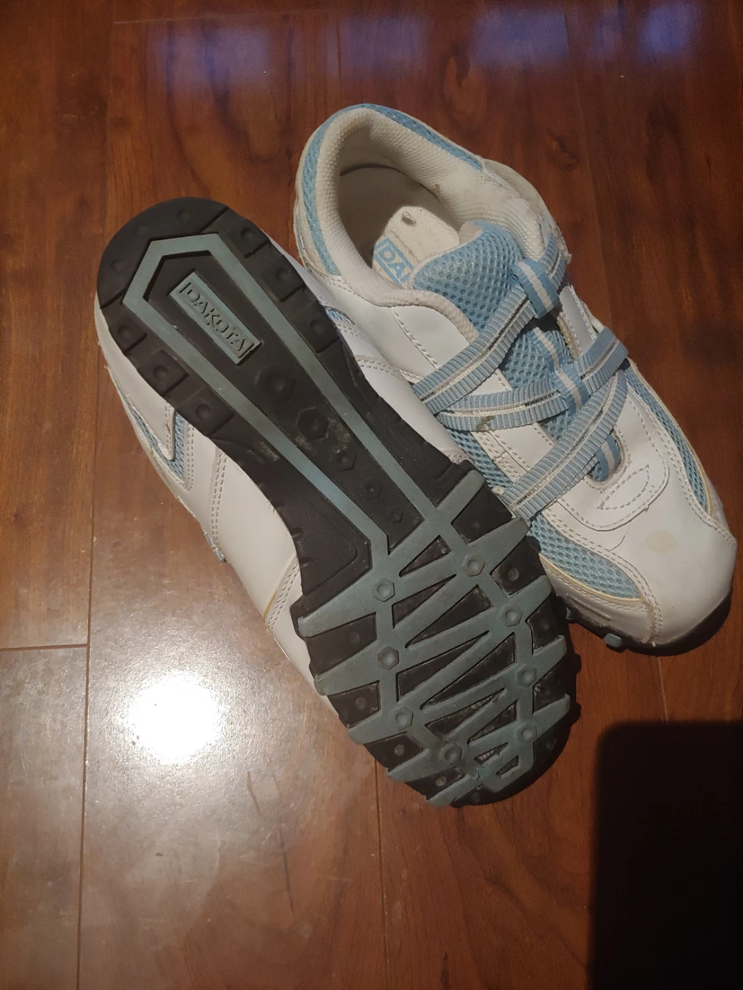 Dakota White and Blue Athletic Shoes Steel Toe