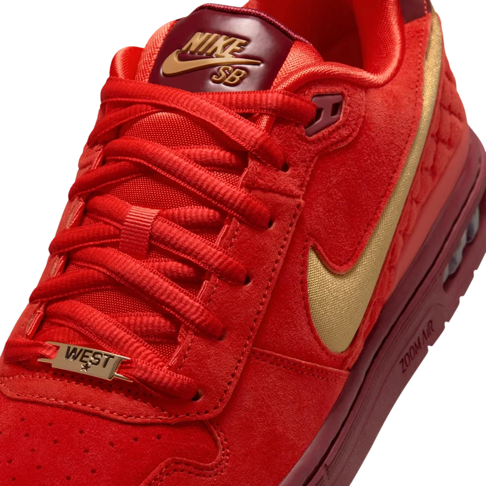 Nike SB P-Rod 1 Zoom Air Low QS "West Coast" Red Gold - Size 11 - photo 3