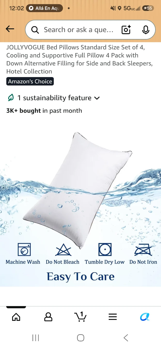 JOLLYVOGUE Bed Pillows Standard Size Set of 4 - photo 5