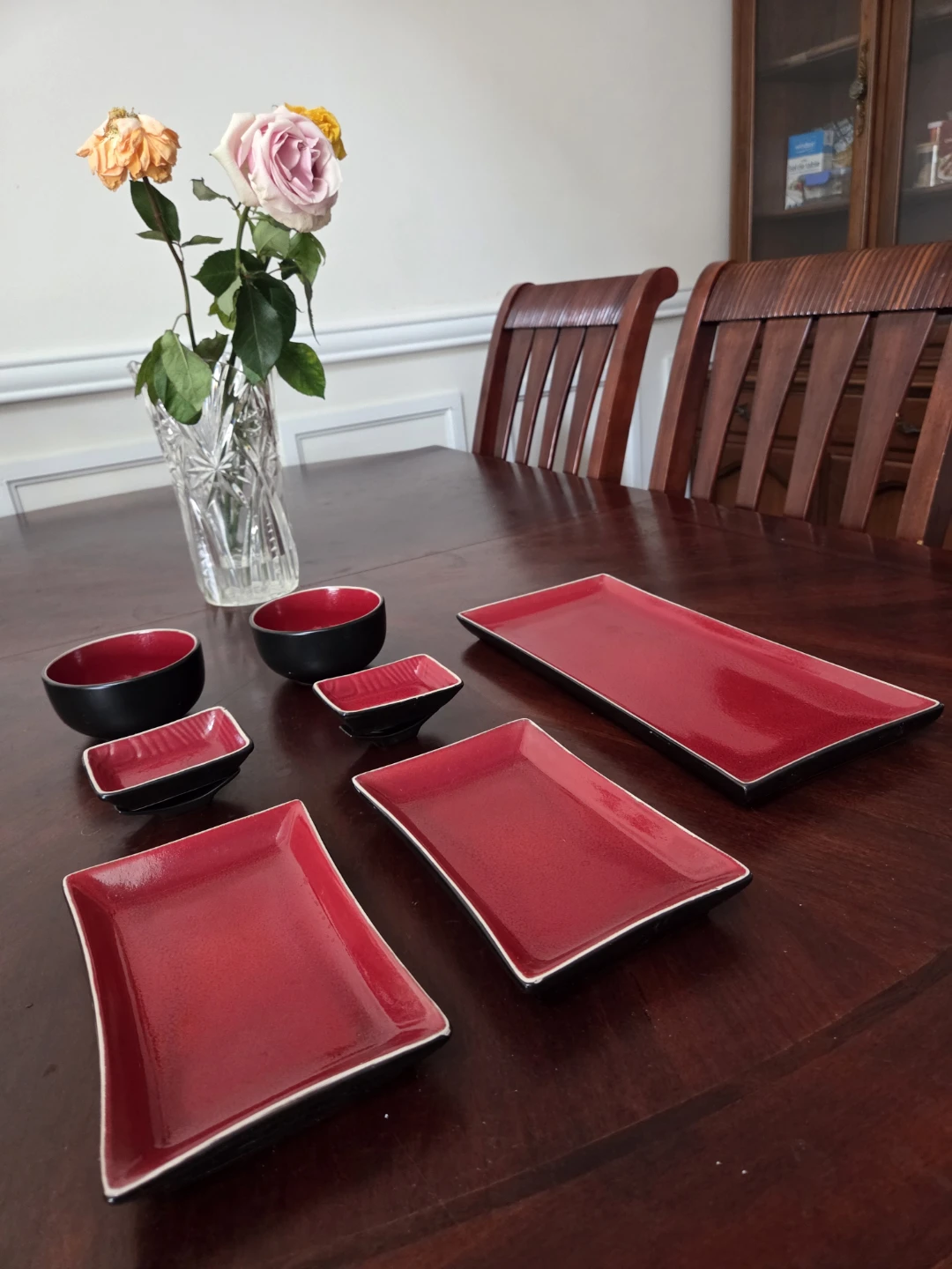 Red and Black Serving Dish Set - photo 5