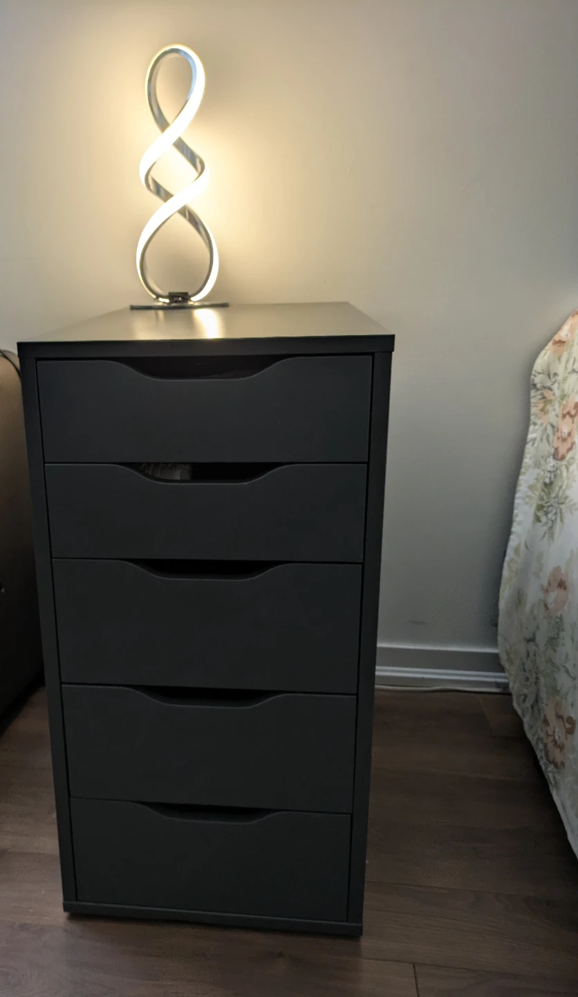Dark Grey 5-Drawer Storage Unit