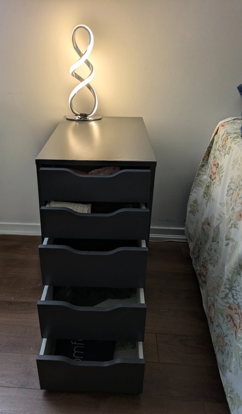 Dark Grey 5-Drawer Storage Unit - photo 2