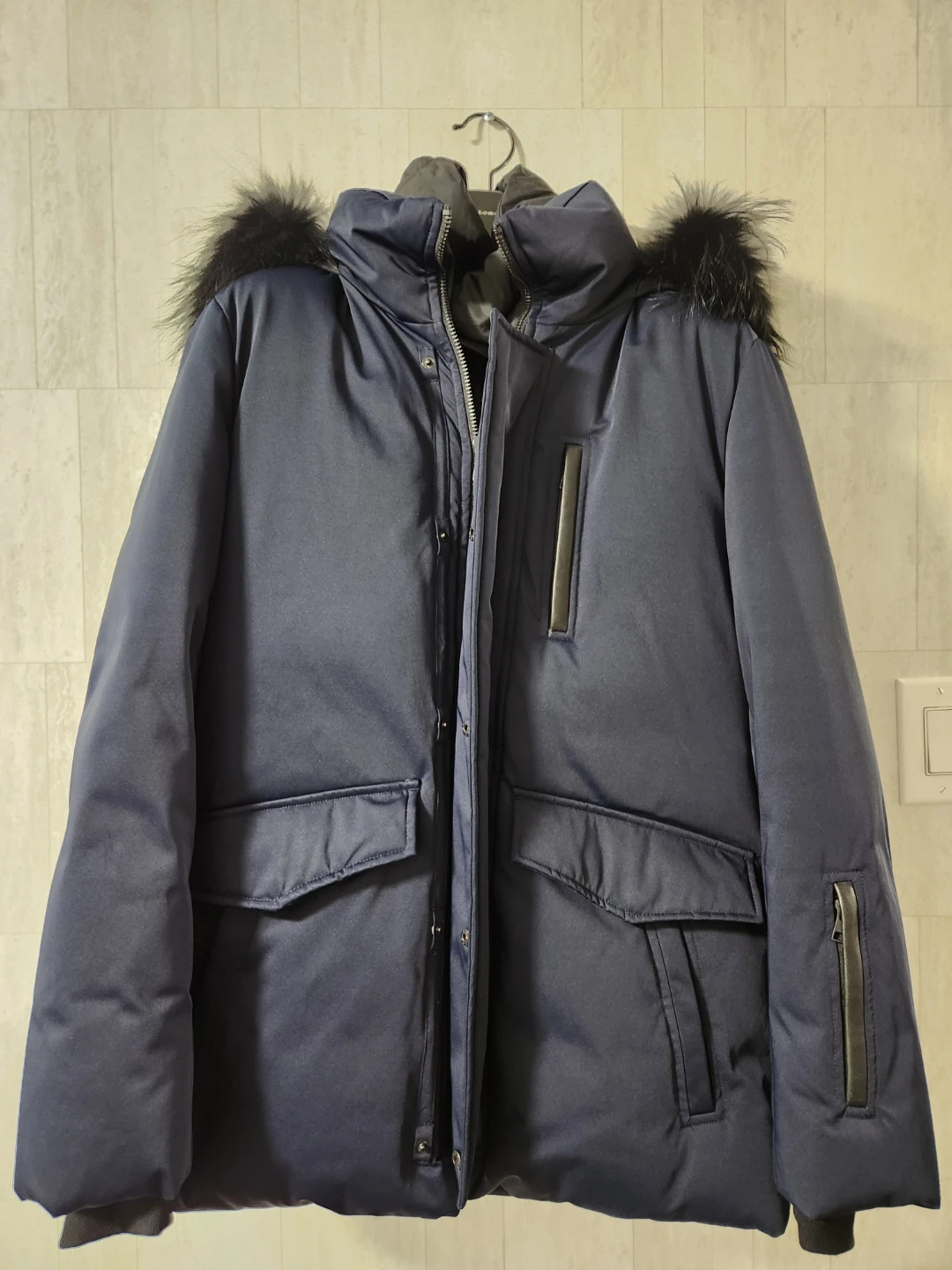 Men's Navy Winter Parka Jacket - photo 3