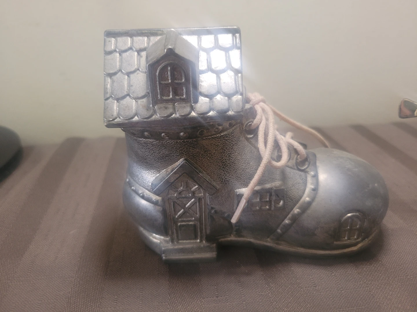 Vintage House Boot & Helicopter Coin Silver Plate Banks - photo 2