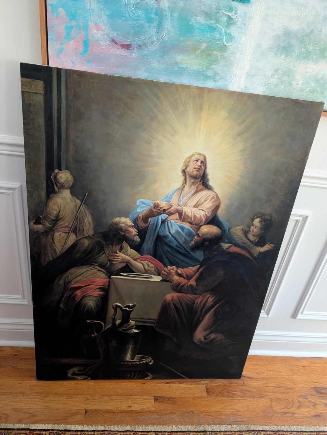 Large Religious Oil Painting of Jesus