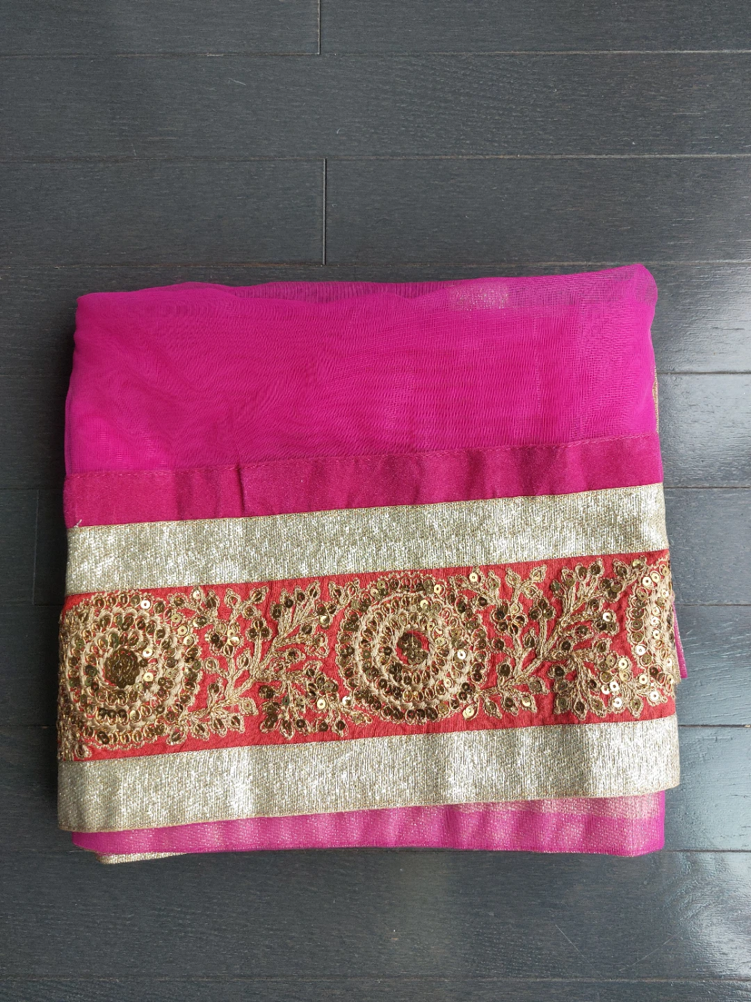 Blue and Pink Embellished Indian Outfit - photo 4