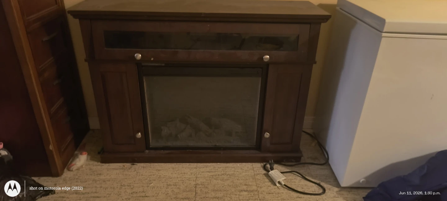 Dark Wood Electric Fireplace