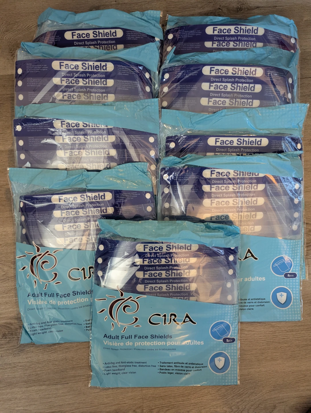 CIRA Adult Full Face Shields (Pack of 5)