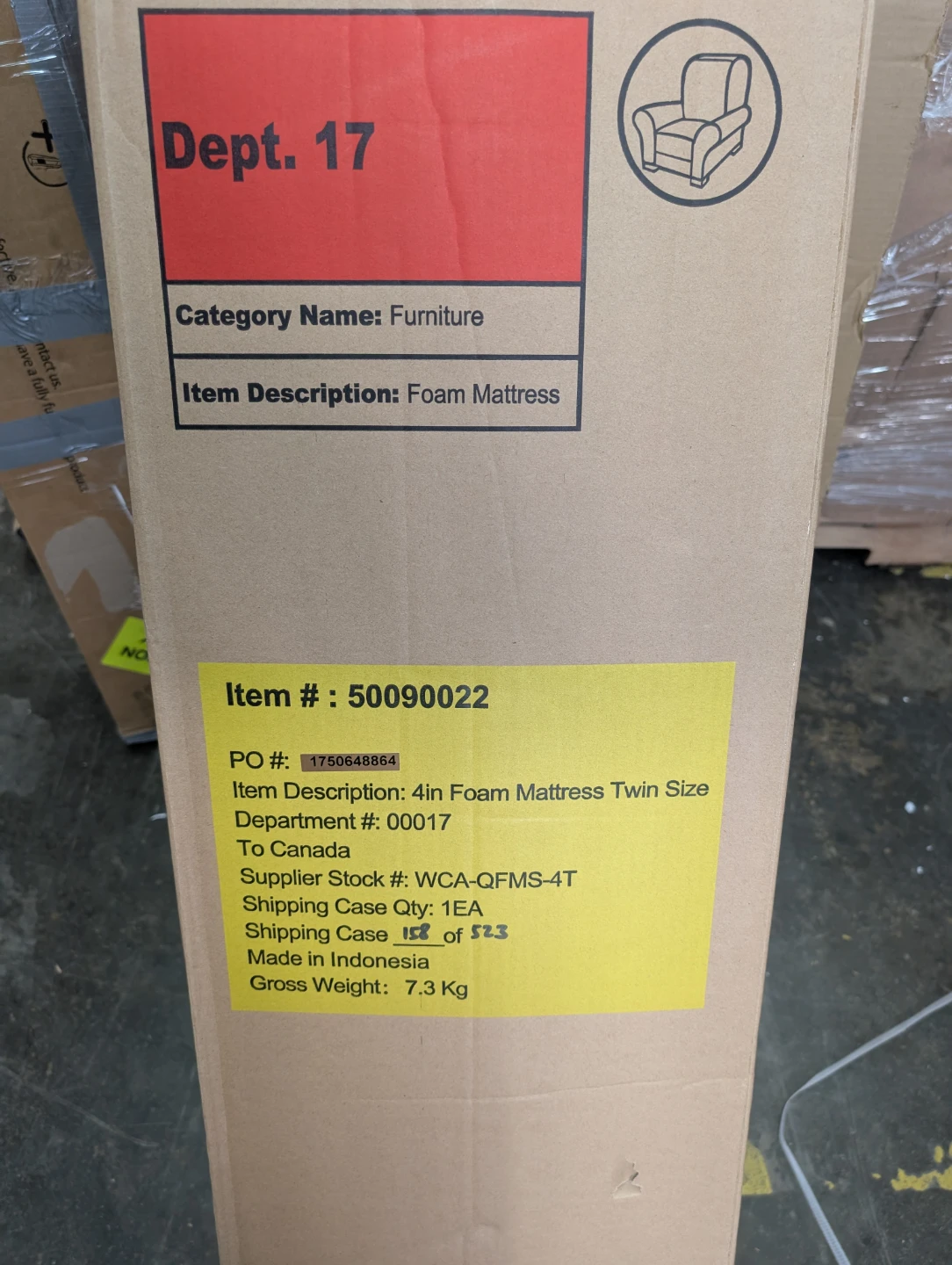Brand New Zinus 4inch memory foam mattress twin size - photo 2