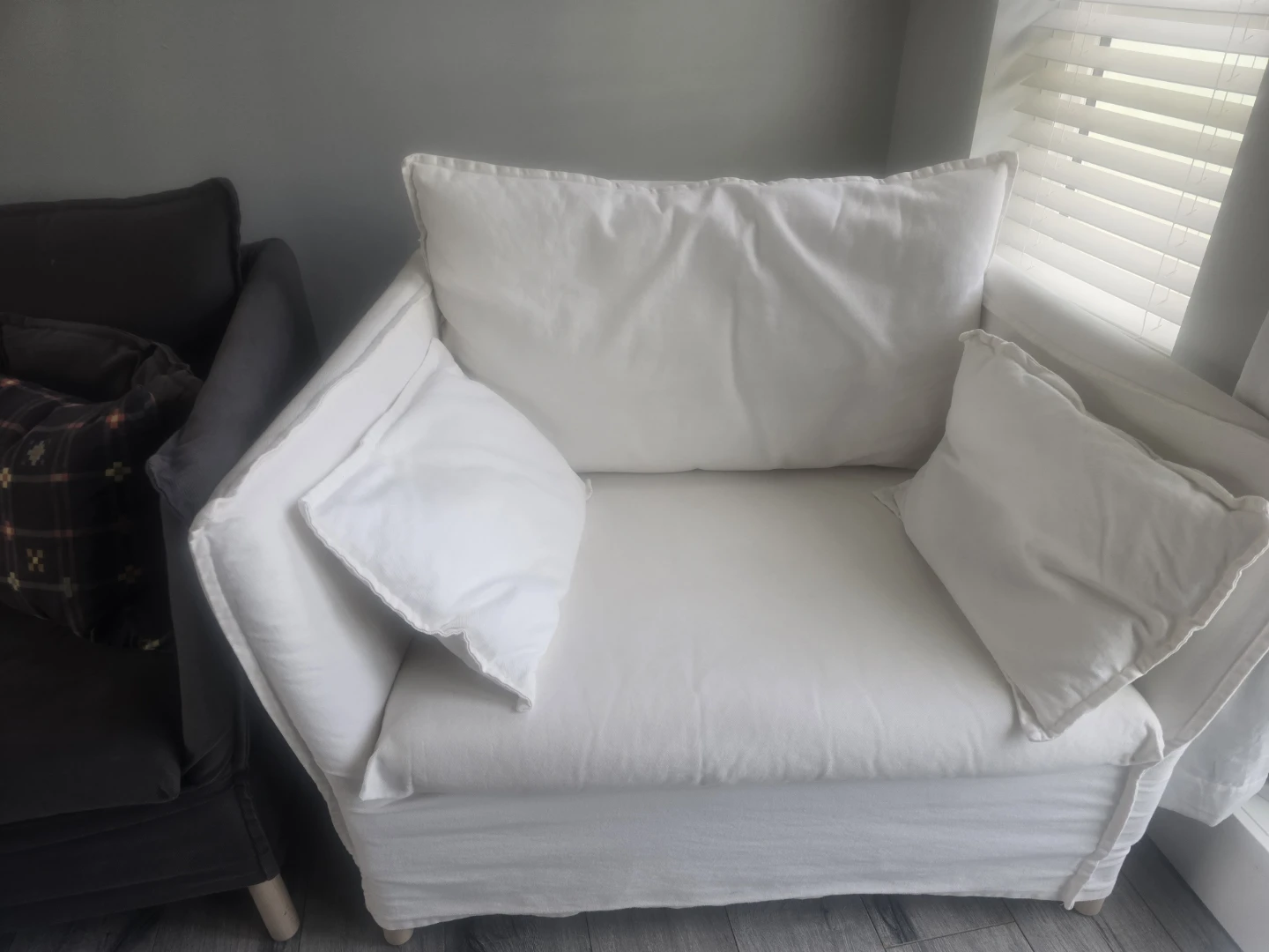 White Armchair with Slipcover