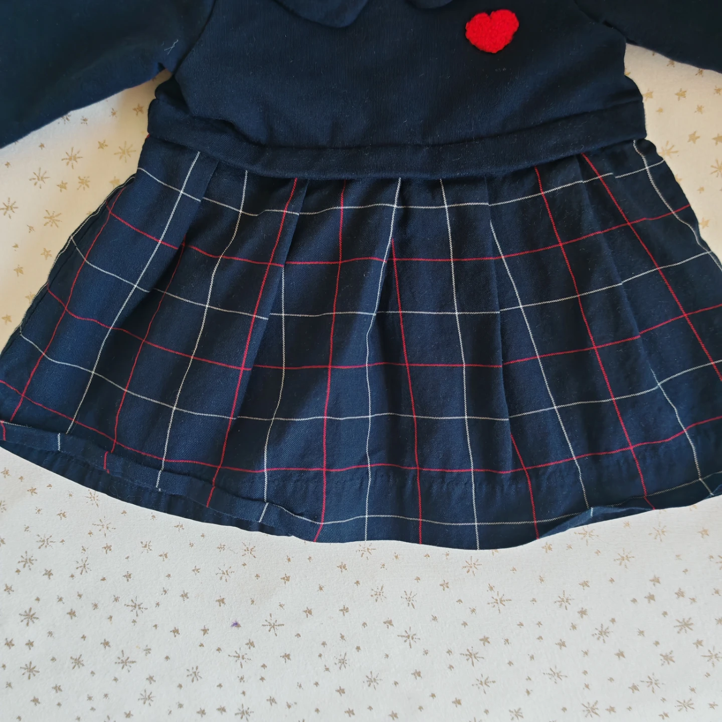 jacadi Navy Blue Baby Dress with Red Heart - photo 5