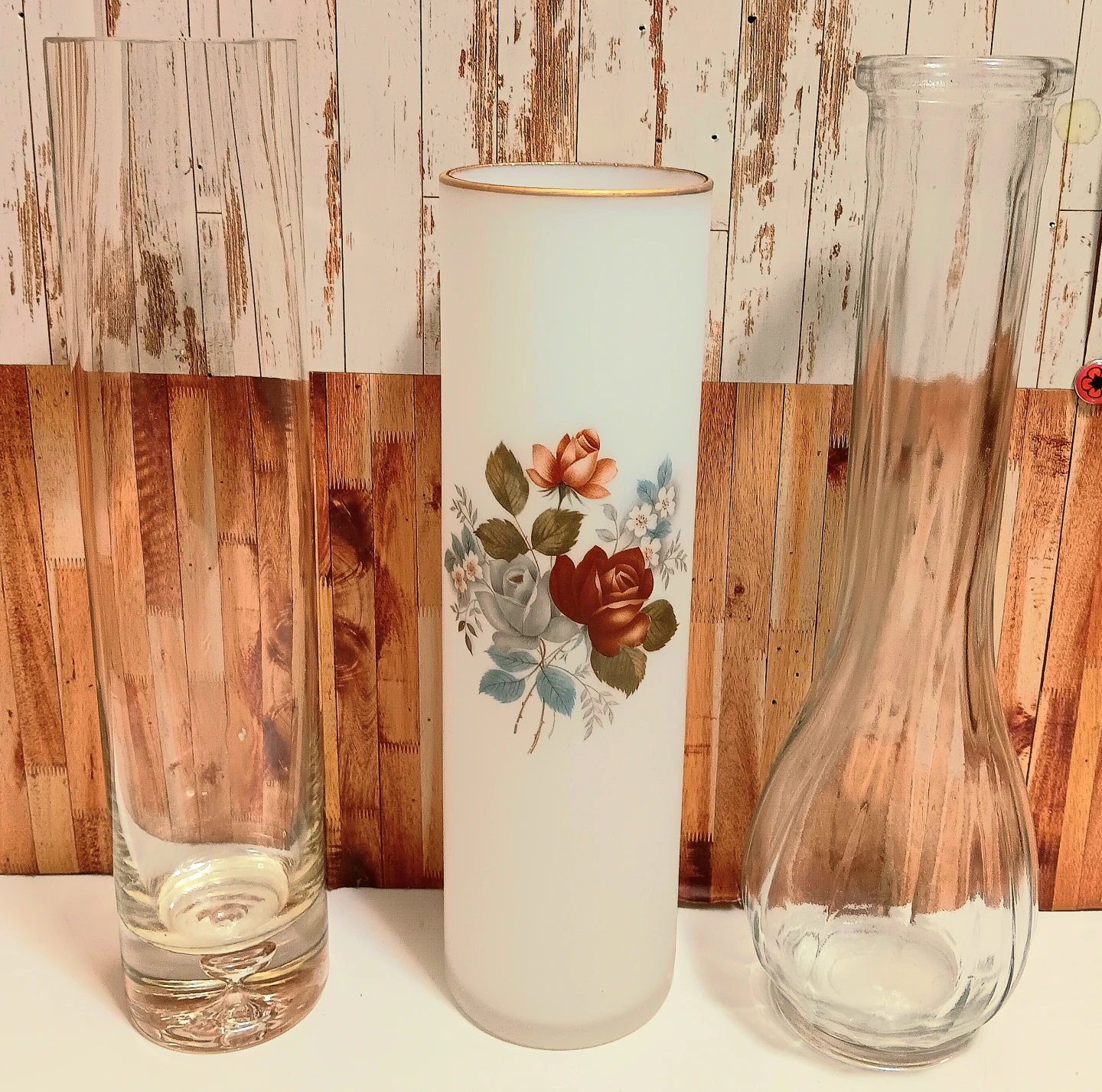 💐Assorted Elegant Glass Vases - Set of 3💐