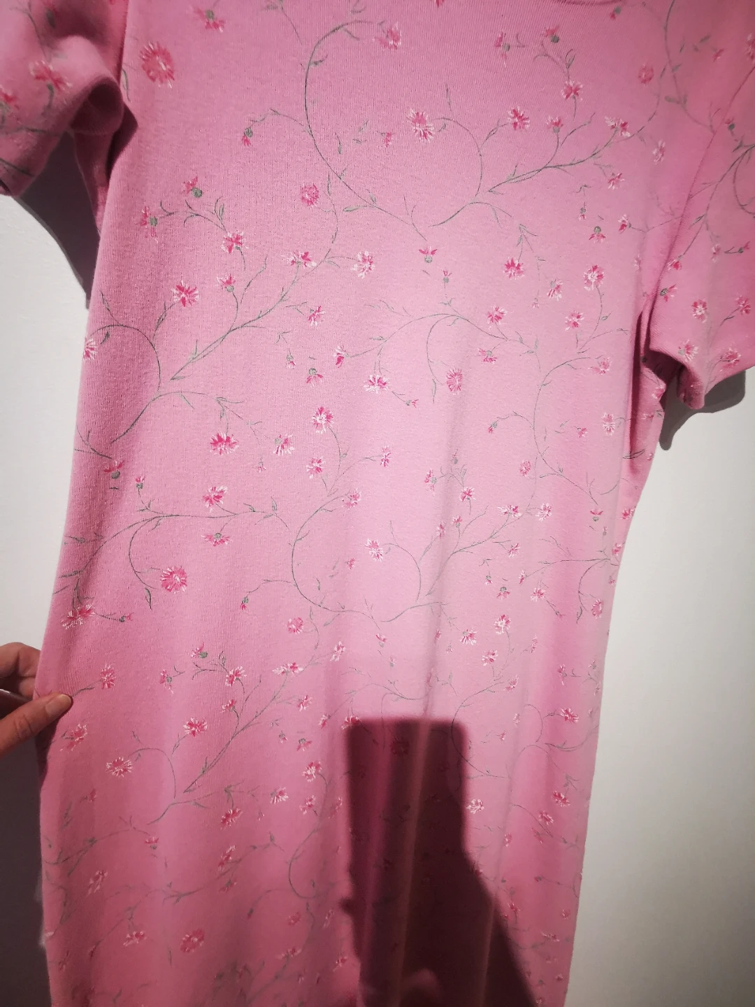 CMI Pink Floral Maxi Dress VTG cotton l - photo 5