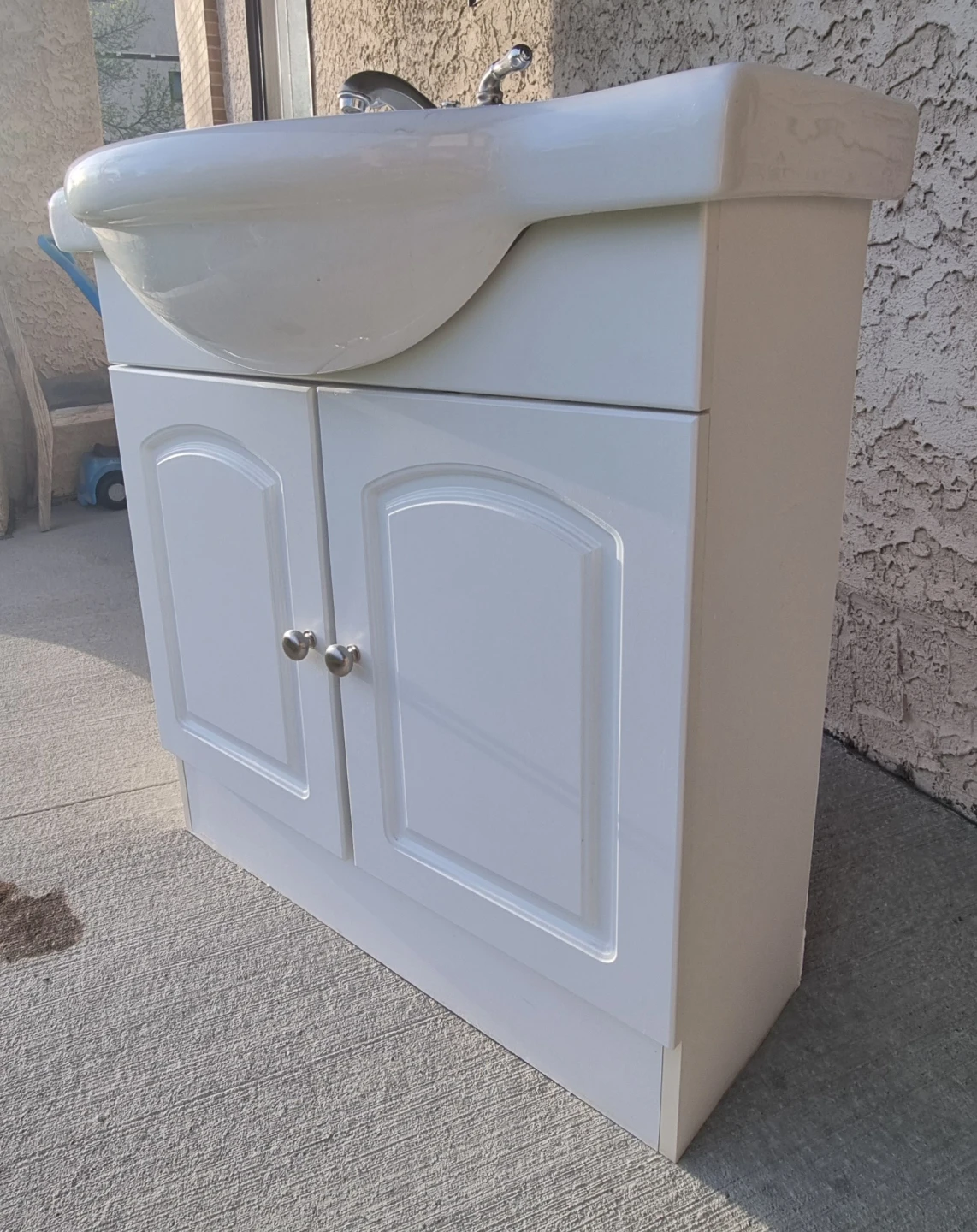 White Vanity Sink with Cabinet - photo 5