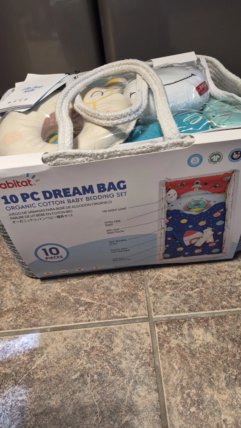 Rabitat 10 PC Organic Cotton Baby Bedding Dream Bag Set - photo 3