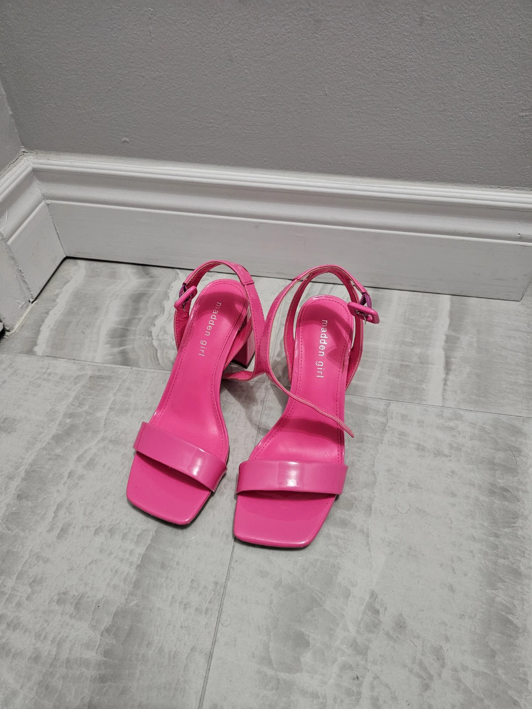 Madden Girl Pink Strappy Heeled Sandals
