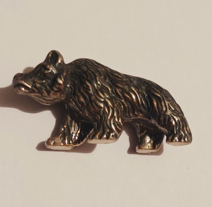 Sterling Silver Stamped Cute Bear Figurine - photo 2
