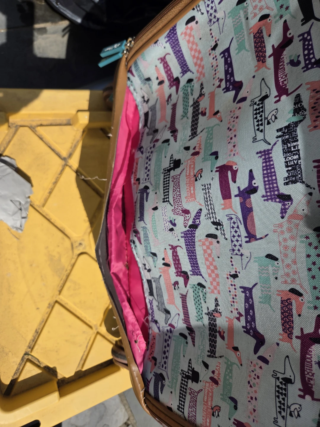Travel Suitcase with Dachshund Print - photo 3