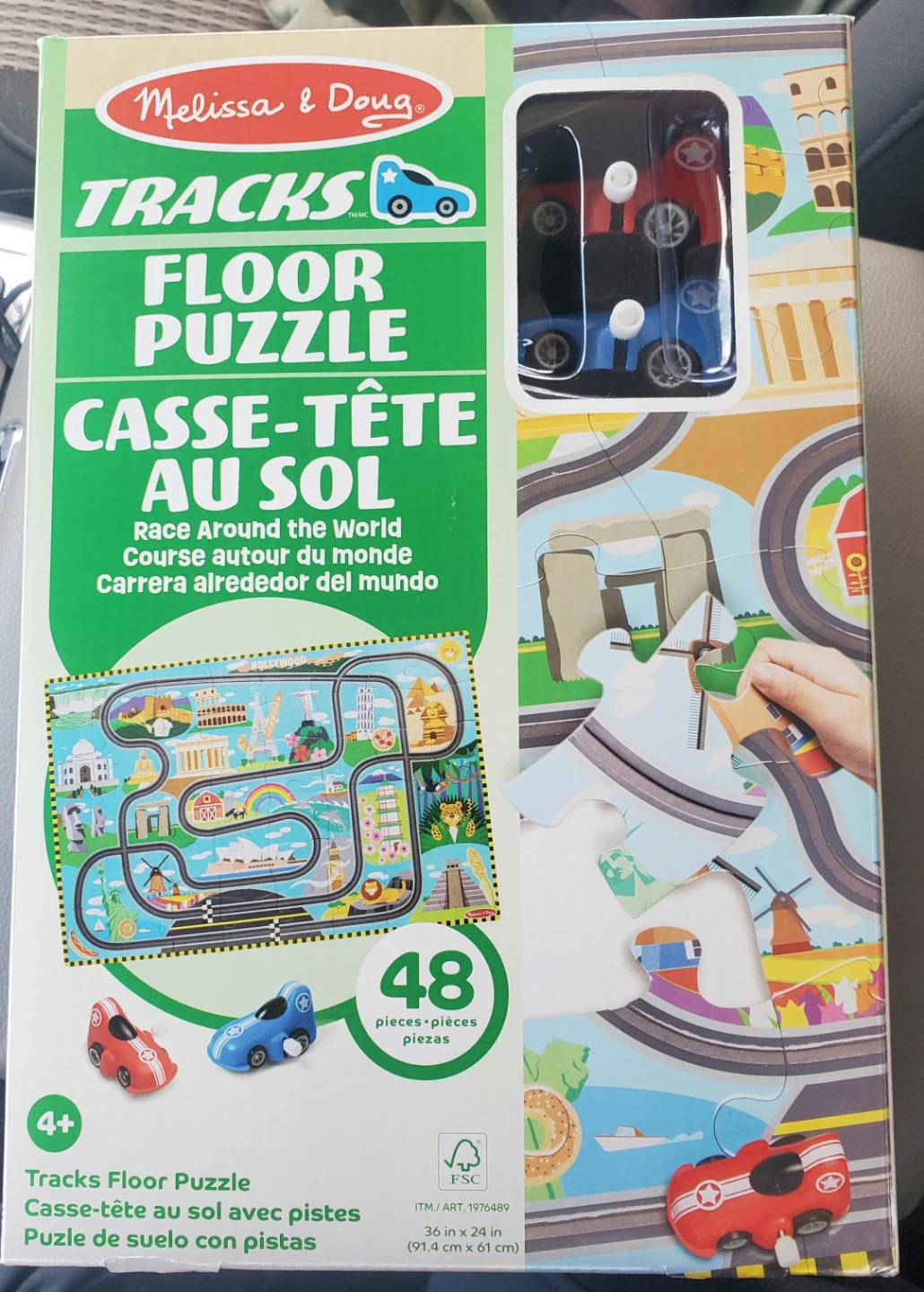 MELISSA AND DOUG PUZZLE RACE CARS SET NEW