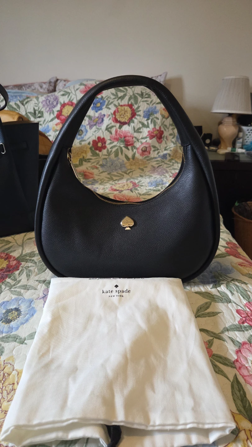 Kate Spade Black Leather Hobo Bag
