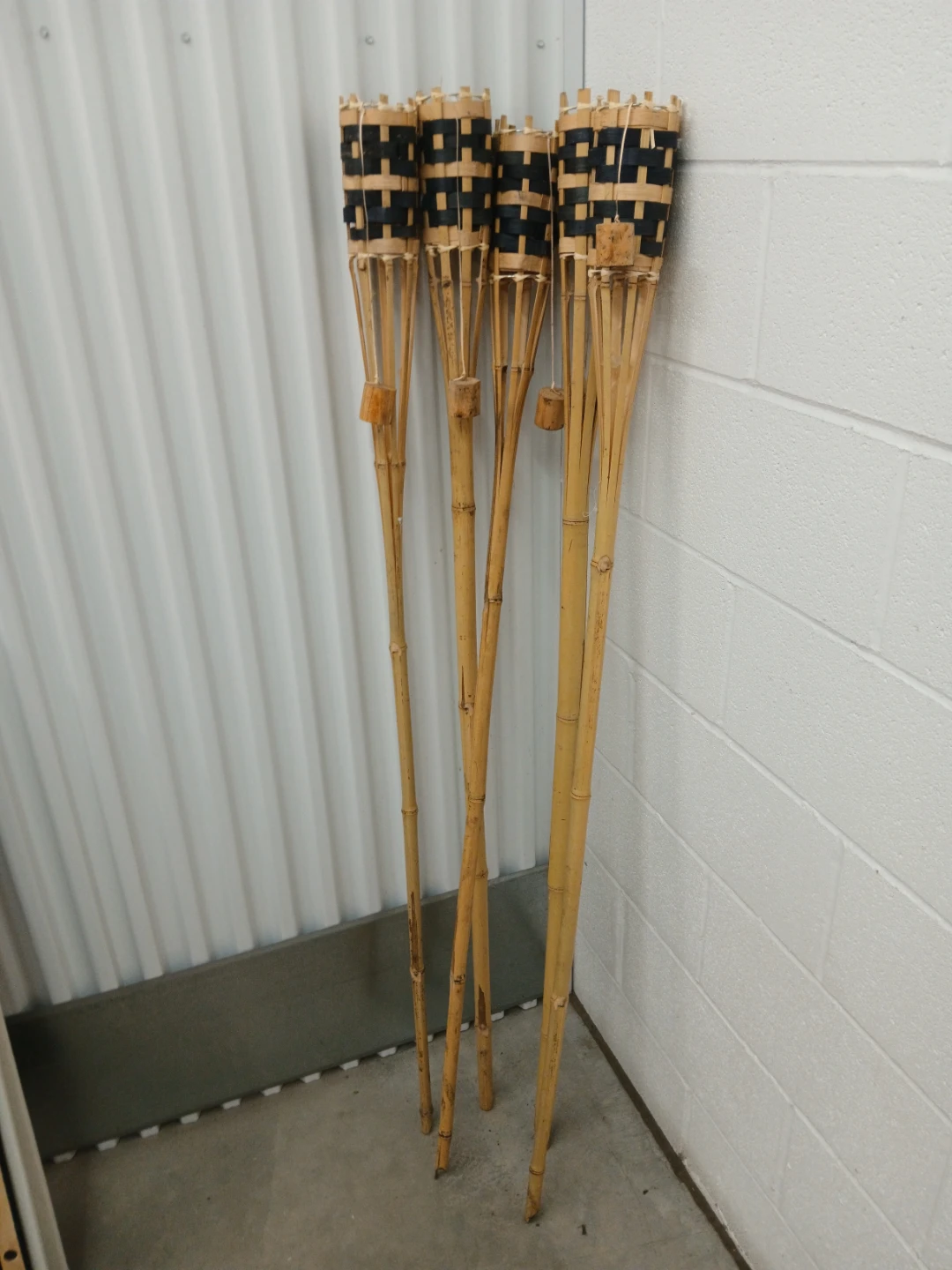 Set of 5 Bamboo Tiki Torches - photo 2