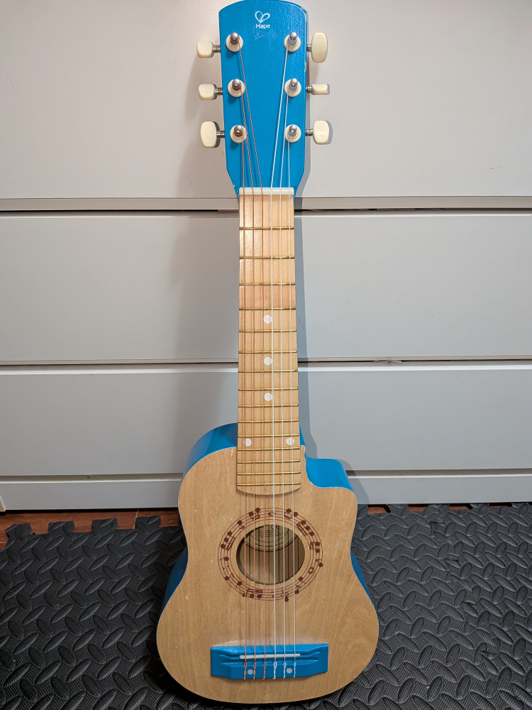 Hape Blue Wooden Toy Guitar