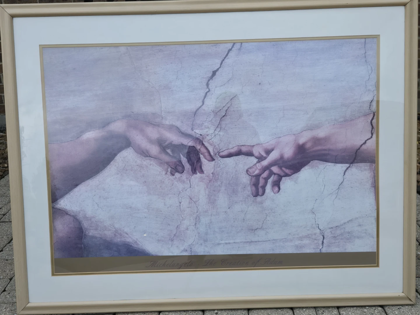 Michelangelo The Creation of Adam Framed Print - photo 2