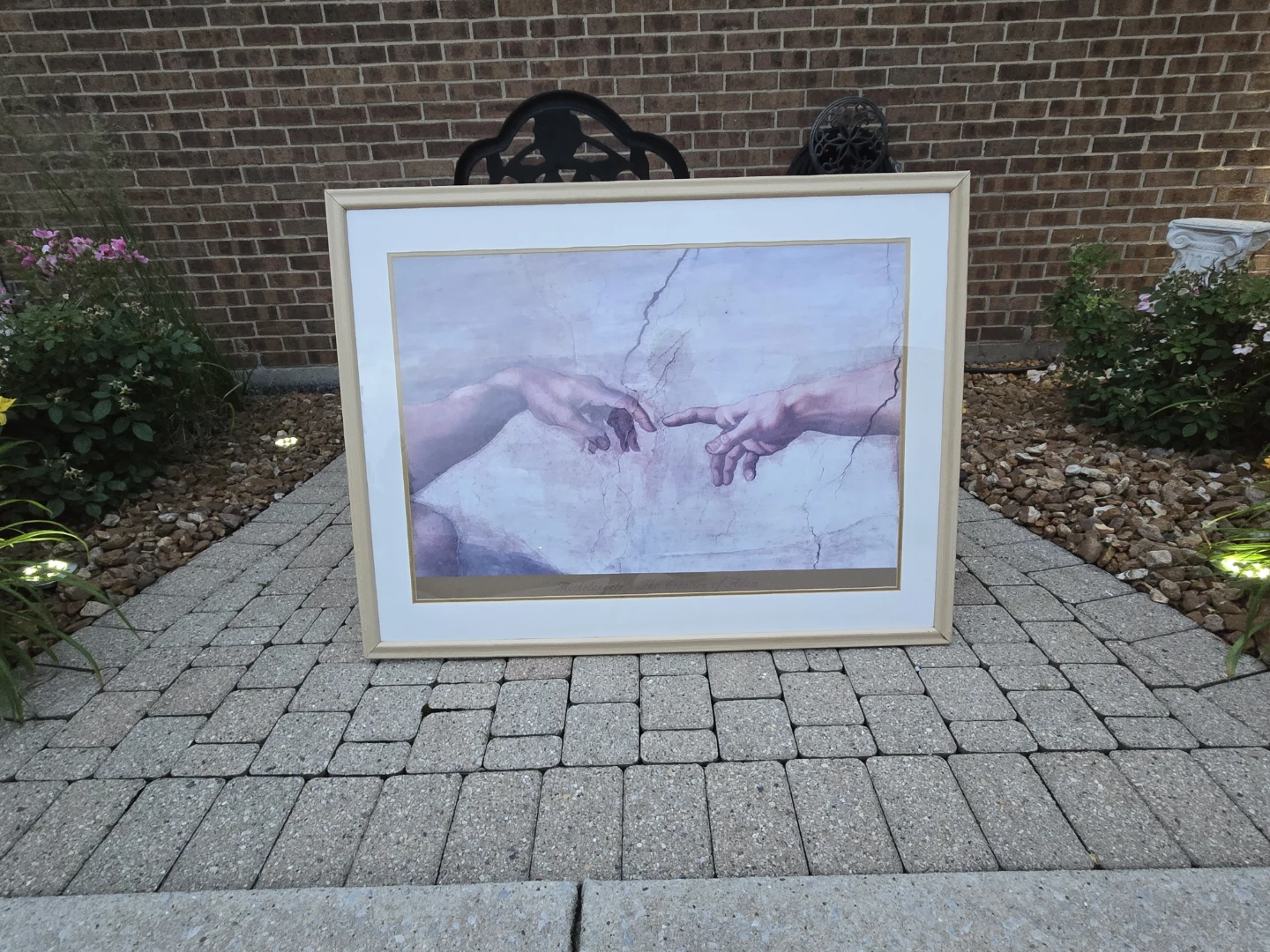 Michelangelo The Creation of Adam Framed Print - photo 3