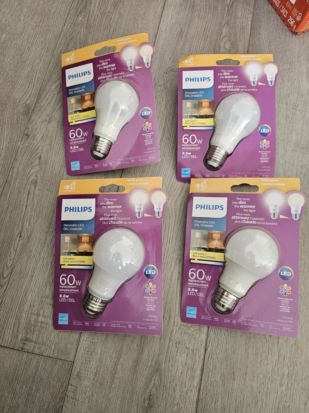 Philips Dimmable LED Light Bulbs (4-Pack)