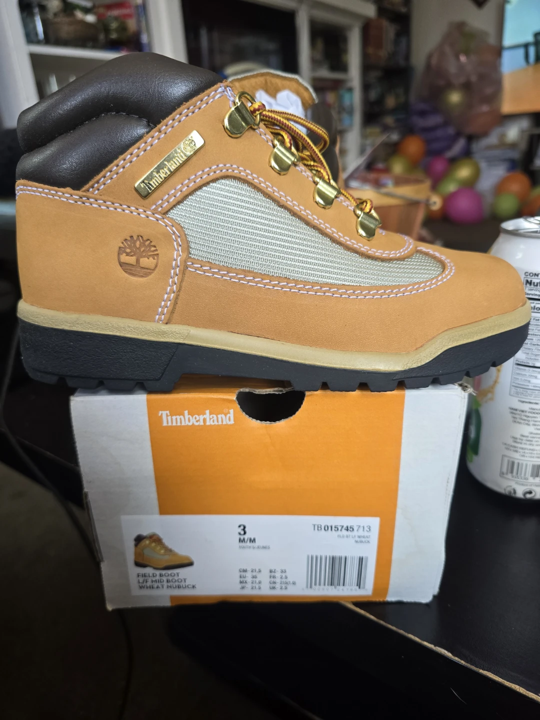 Timberland Youth Field Boot Wheat Nubuck Size 3 - photo 2