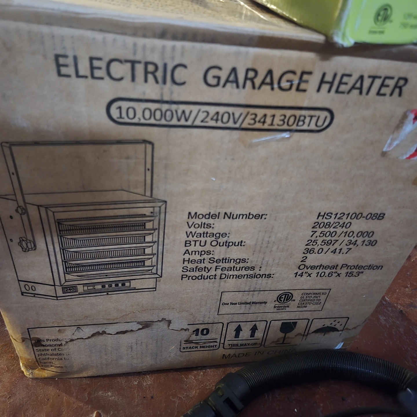 Electric Garage Heater 10,000W