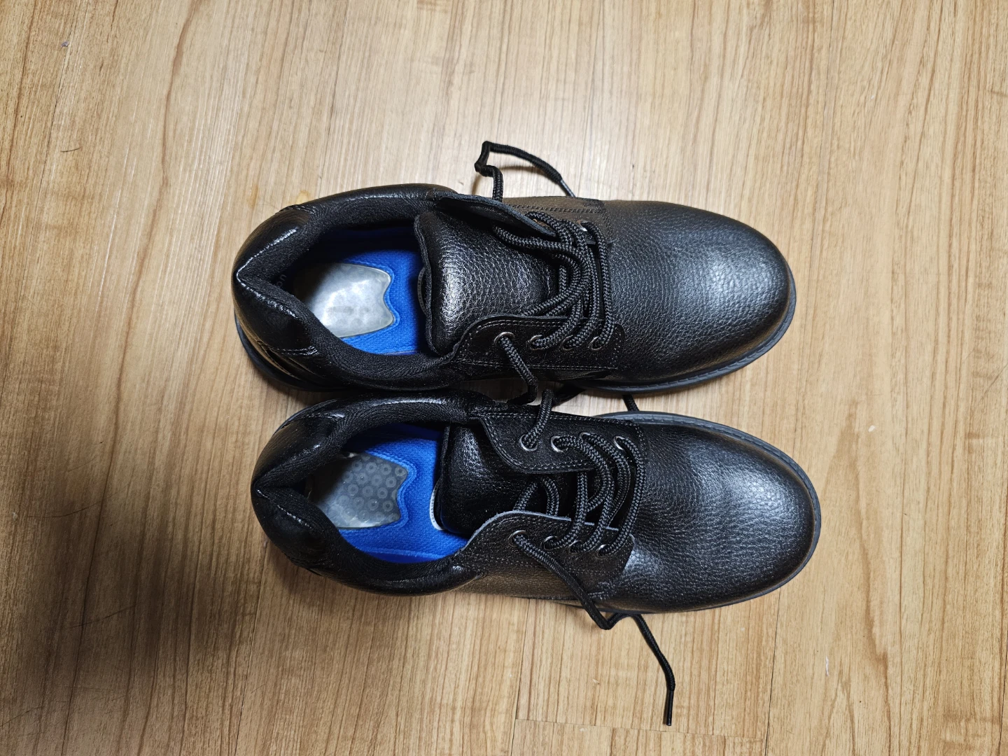 Black Leather Oxford Work Shoes