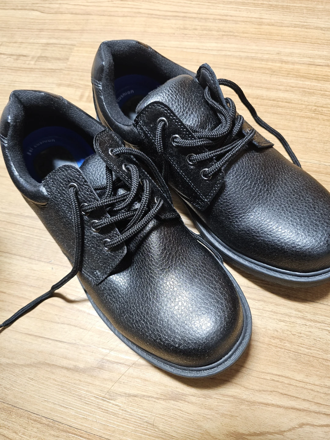 Black Leather Oxford Work Shoes - photo 2