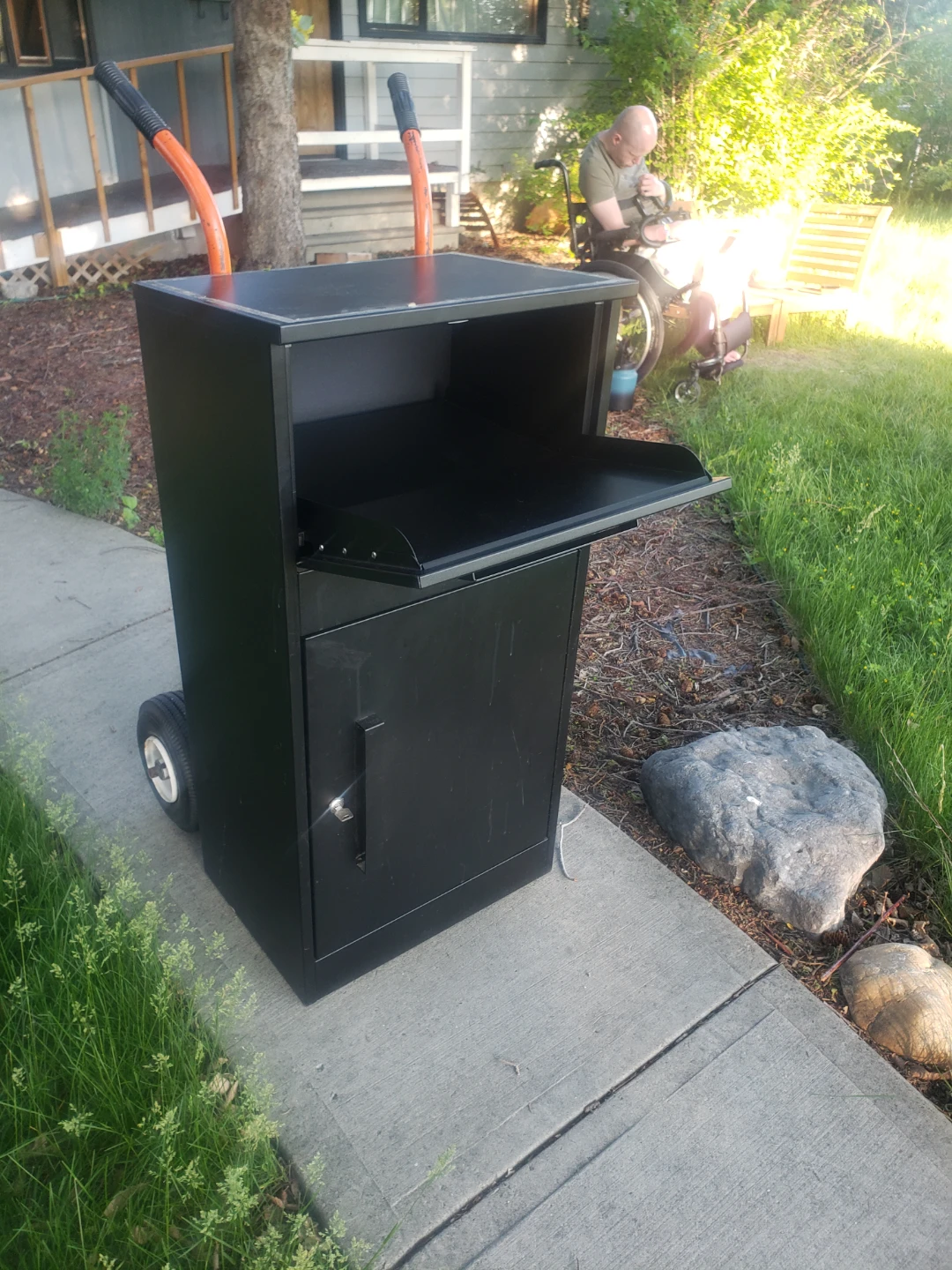 Black Parcel Drop Box with Wheels - photo 2