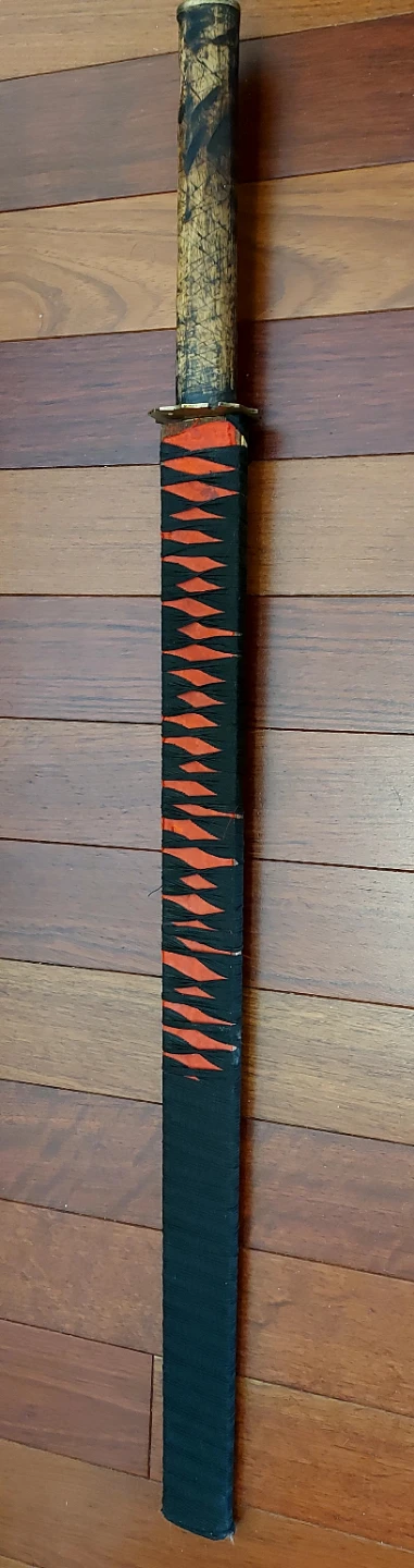 Katana Sword with Wooden Handle and Scabbard - photo 5