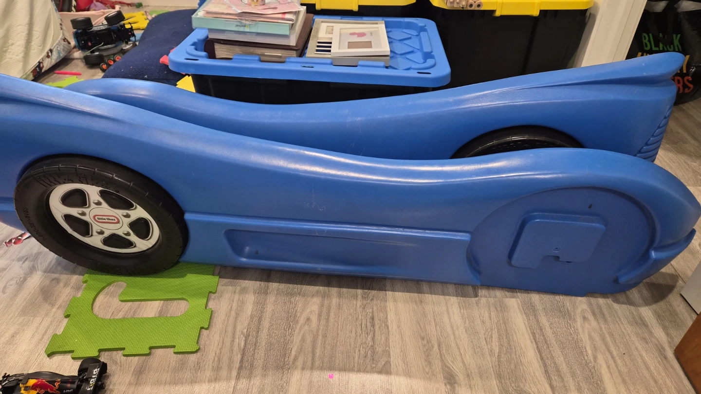 Little Tikes Blue Race Car Bed Frame/mattress - photo 2