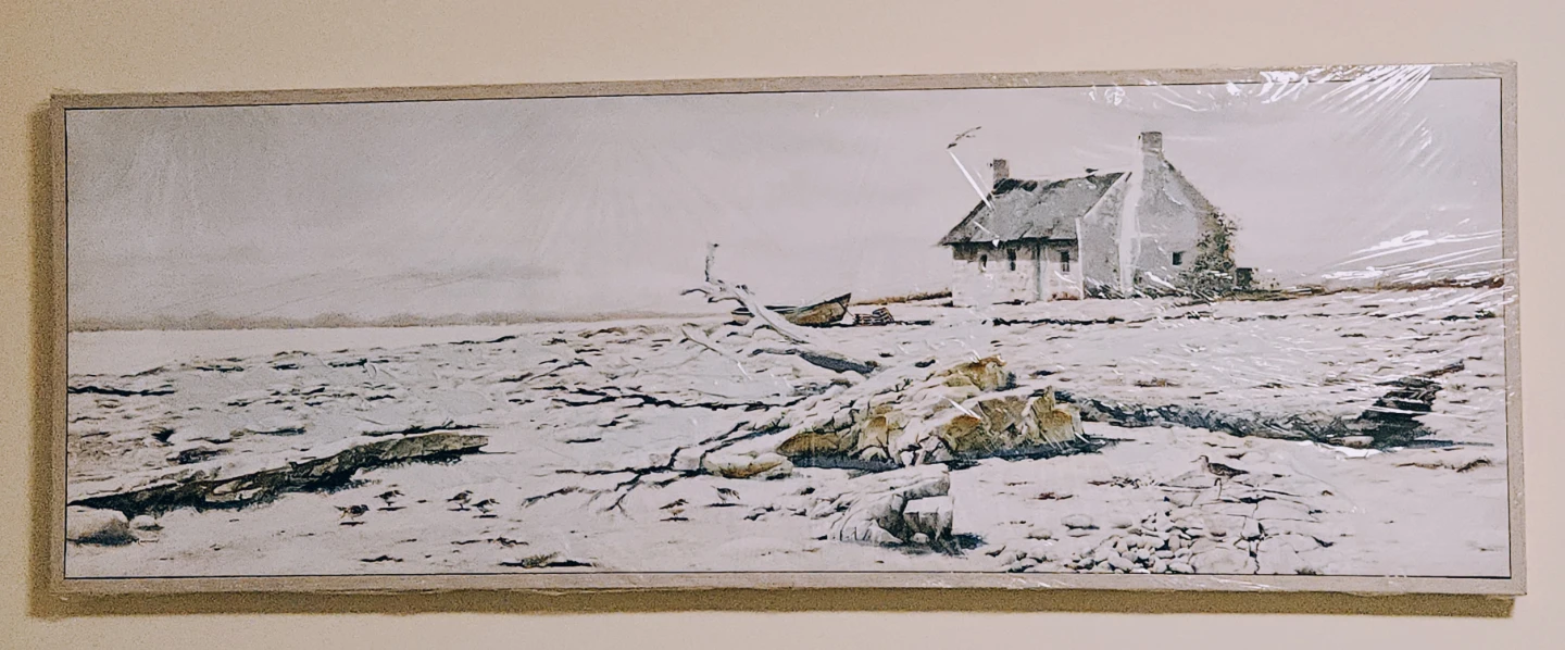 Framed Print of Coastal Cottage Scene