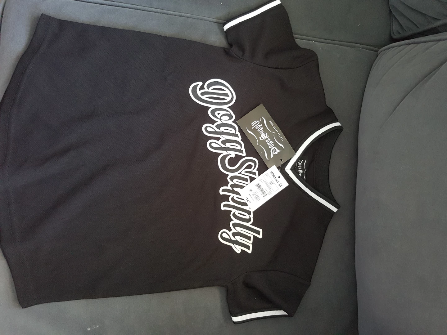Doggy Supply Black Baseball Jersey
