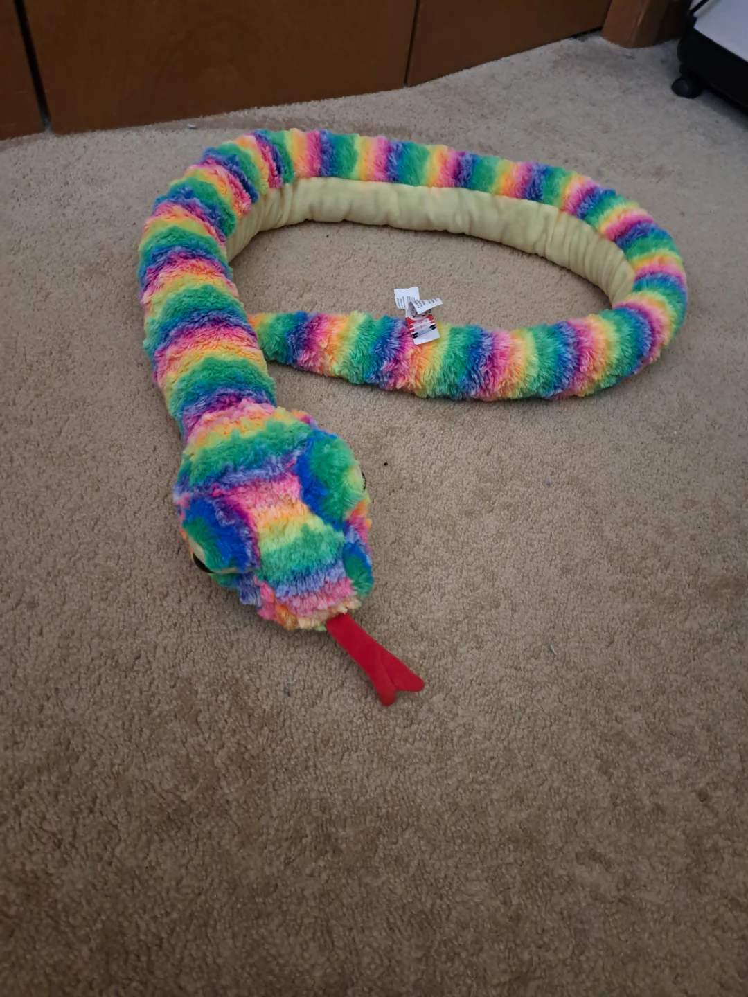 Rainbow Diamond Snake Plush - 62in - photo 2
