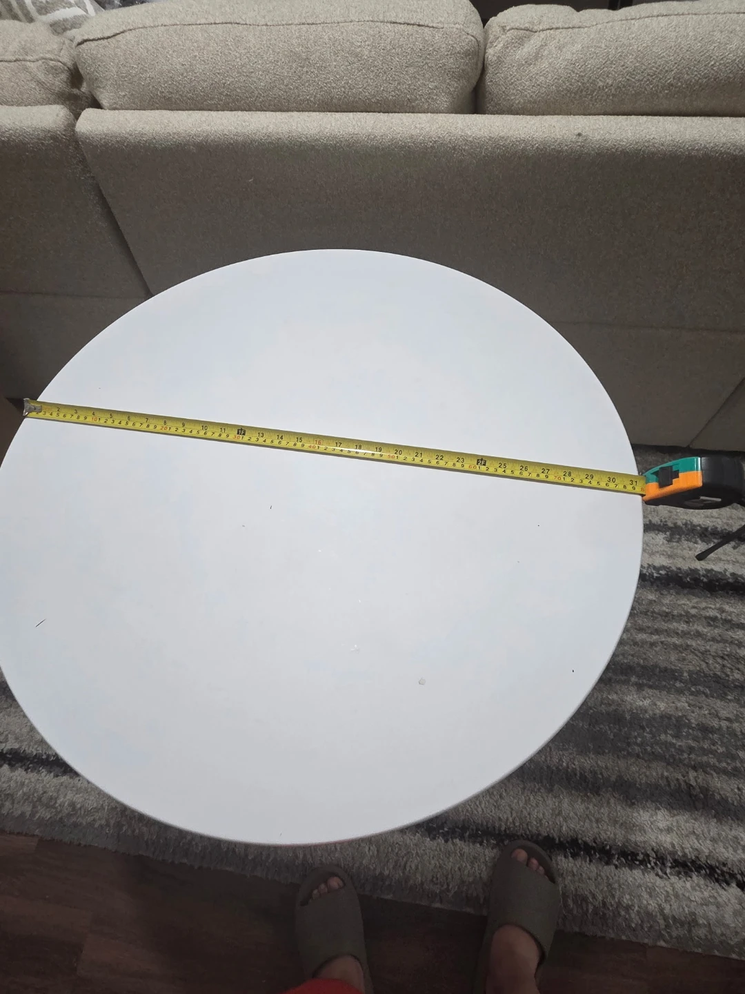 White Round Tulip Style Side Table - photo 4