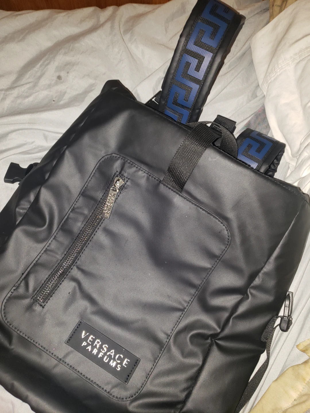 Versace Parfums Black Backpack