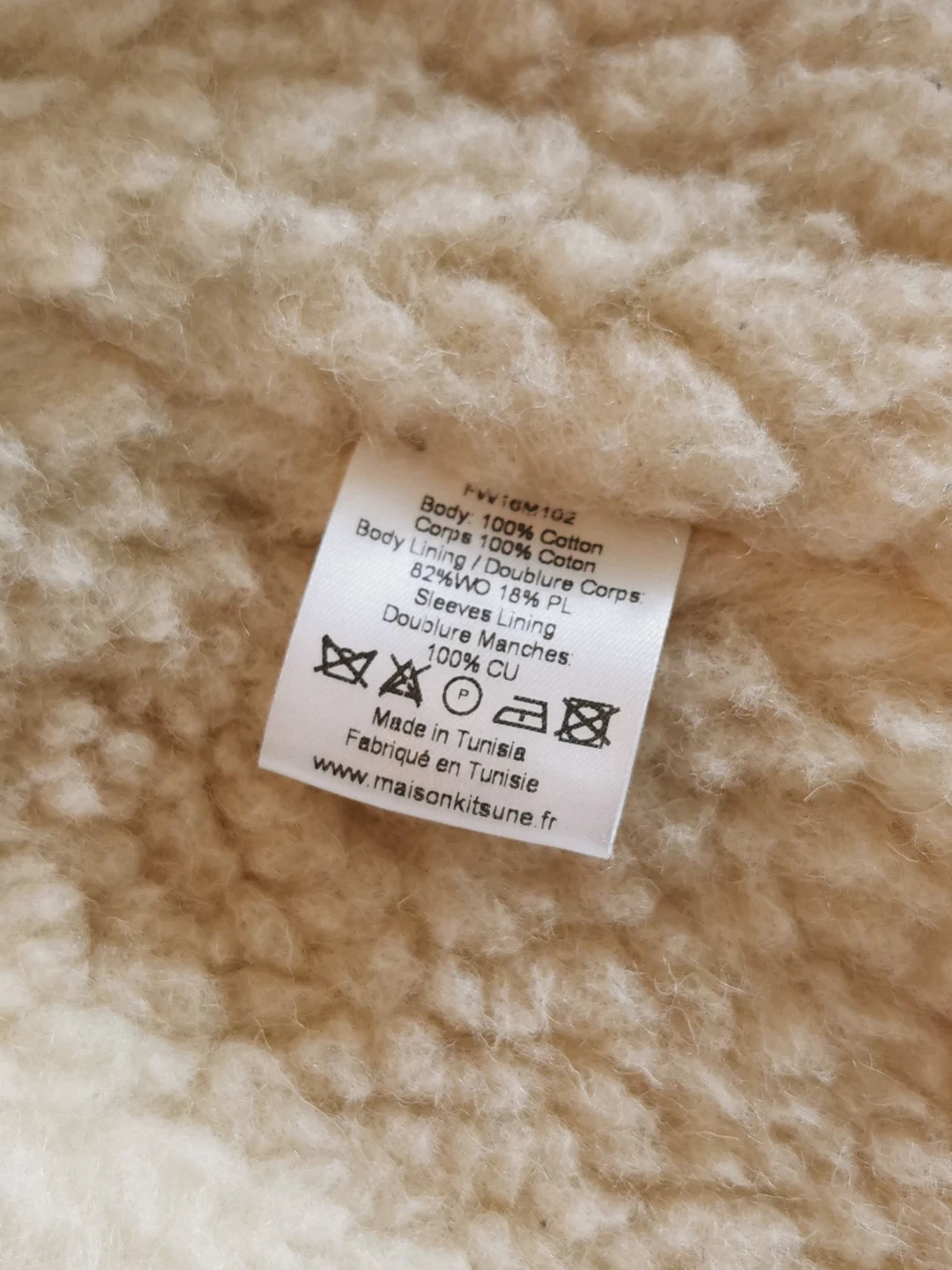 🇫🇷 Maison Kitsuné Black Corduroy Faux Shearling Jacket - photo 3