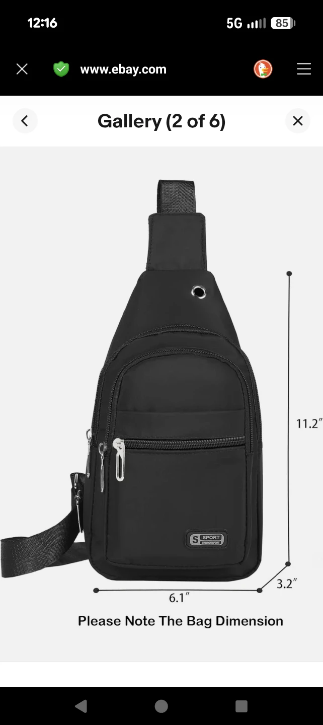 Unisex crossbody bag black bag