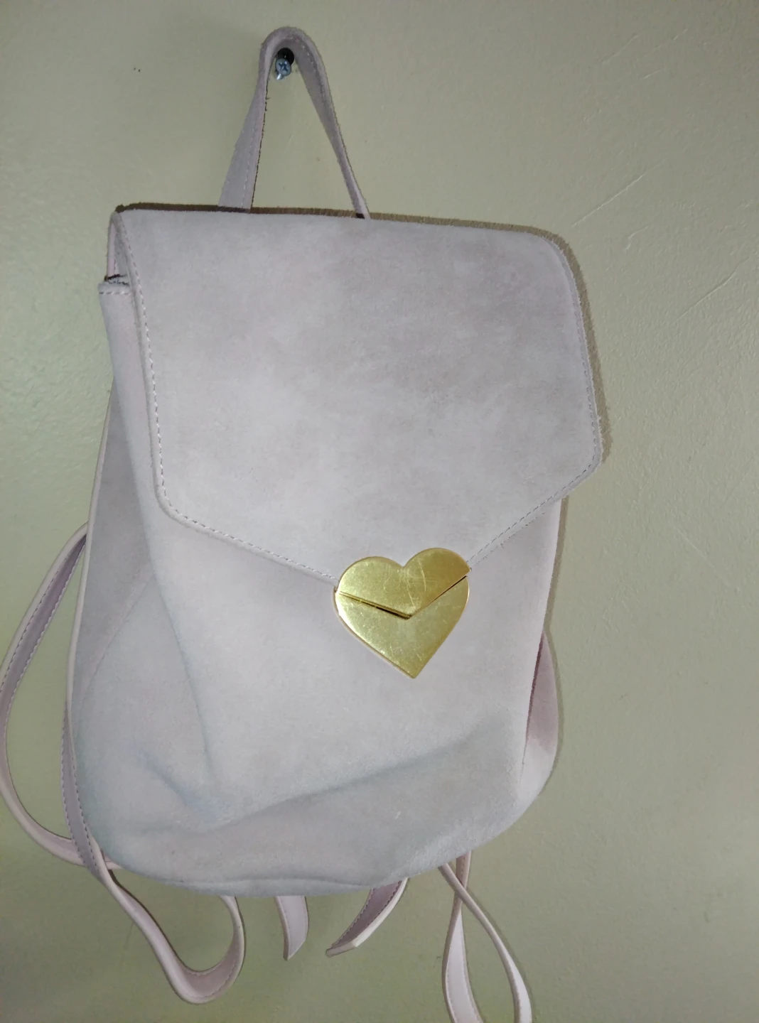 Dear Drew Pink Suede Heart Backpack - photo 2